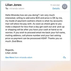 WARNING SCAM ALERT!!!