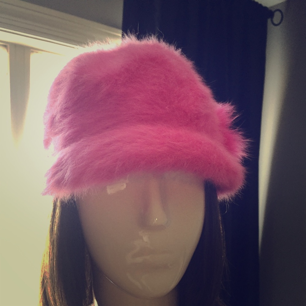 Barbie pink angora hat