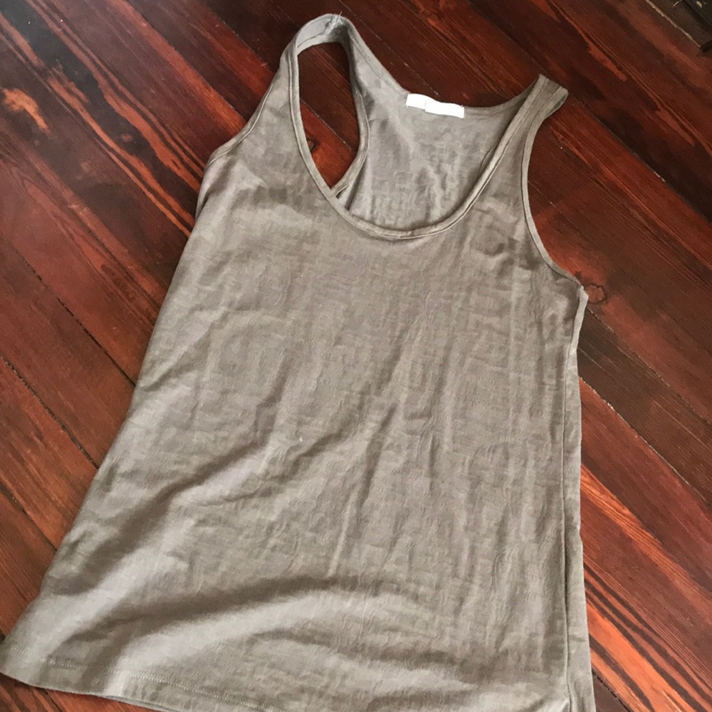 Olive green tank top
