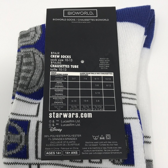 Star Wars The Last Jedi R2D2 Socks 2 Pair🧦🔥 - Picture 3 of 3