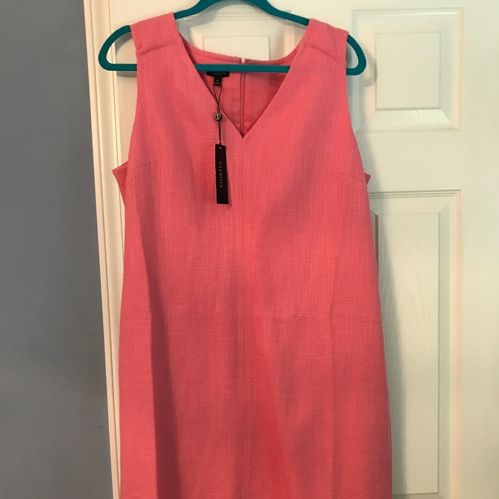 NWT Talbot's coral v- neck sheath dress