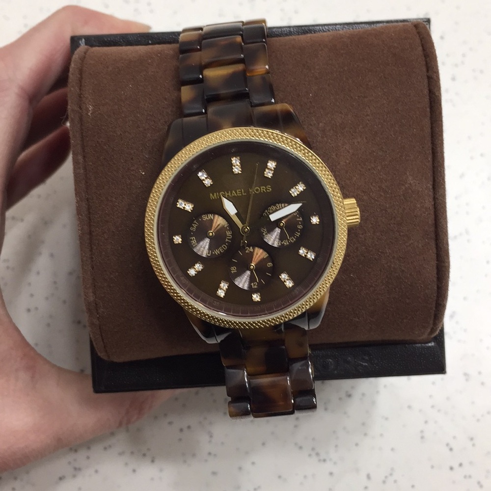 Micheal Kors tortoise shell watch