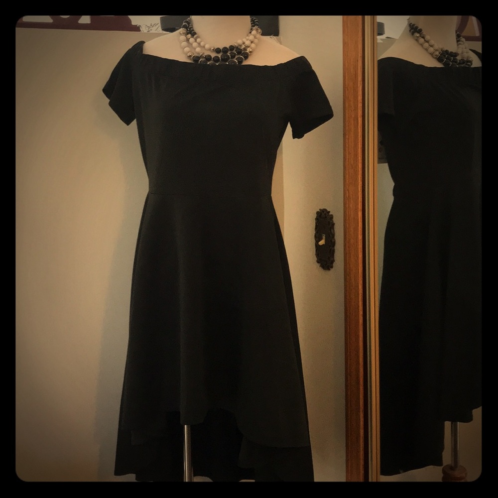 Off the shoulder sexy black dress