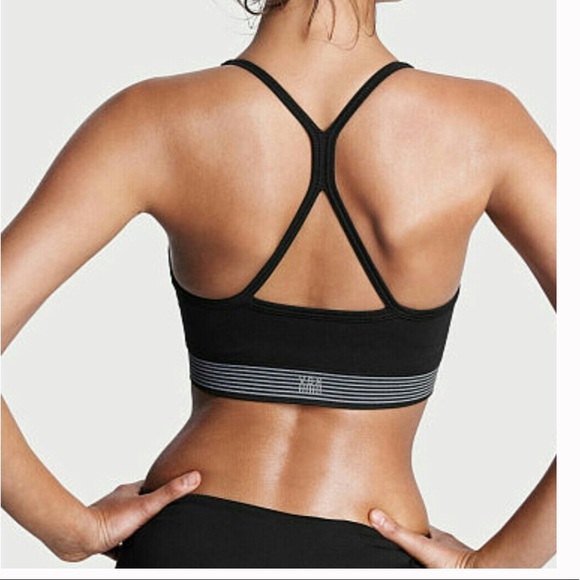 VSX Little Seamless Black Sports Bra Sz Small - Picture 3 of 5