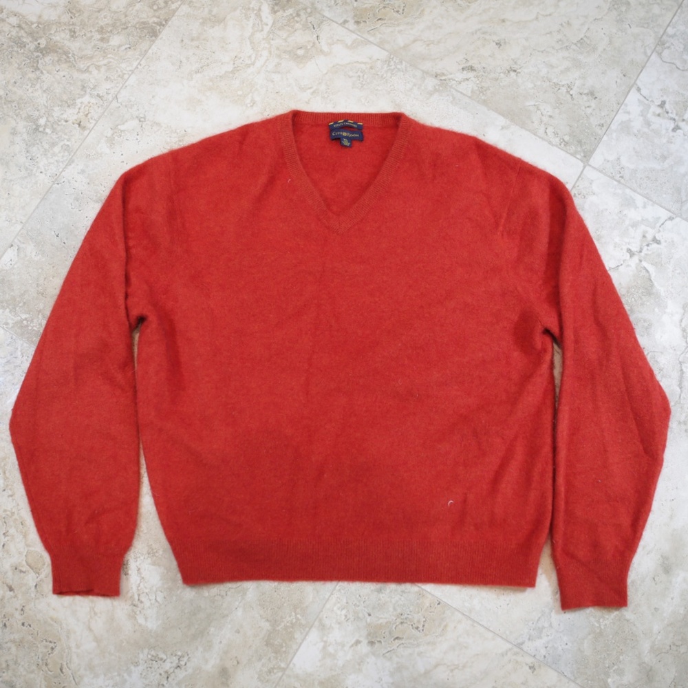 Club Room Estate 100% Cashmere V Neck Sweater