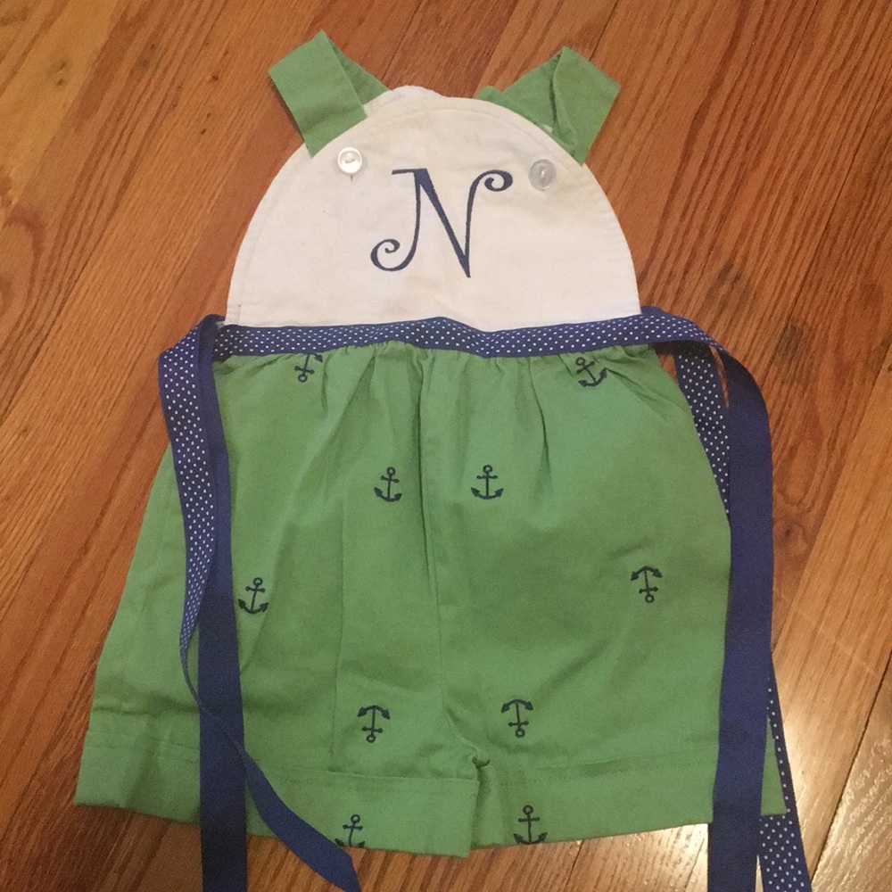 Embroidered anchor romper 3t