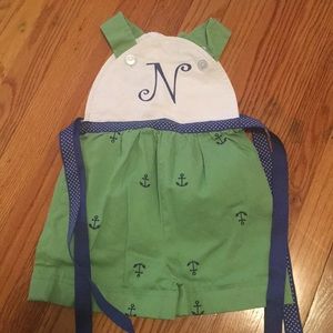 Embroidered anchor romper 3t
