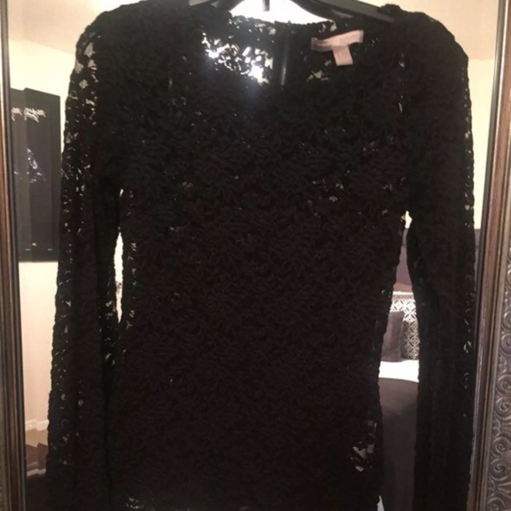 Long sleeve lace blouse