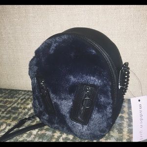 Mini fuzzy backpack. Steve Madden