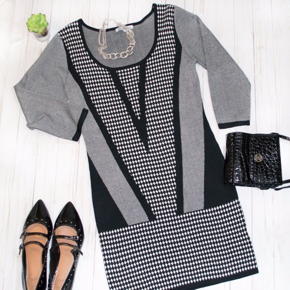 Stilleto's Dresses & Skirts - Stilleto's Women's, Black/Gray Sweater Dress XL