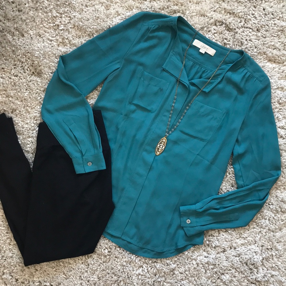 LOFT button down blouse