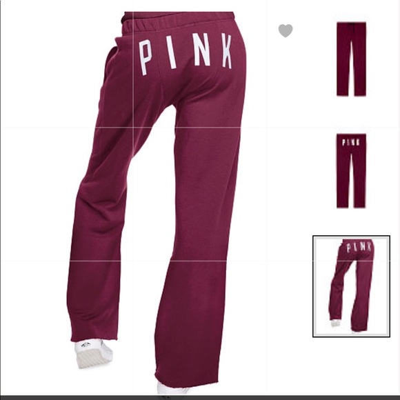 NIP VS PINK BOYFRIEND PANTS RUBY White SZ SM - Picture 1 of 9