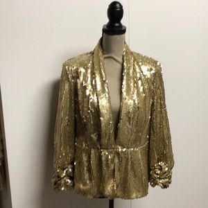 Gold sequin jacket by Doncaster