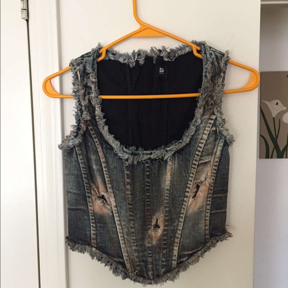 Dolce & Gabbana corset jean vest