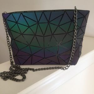 Beautiful black iridescent clutch/cross body.