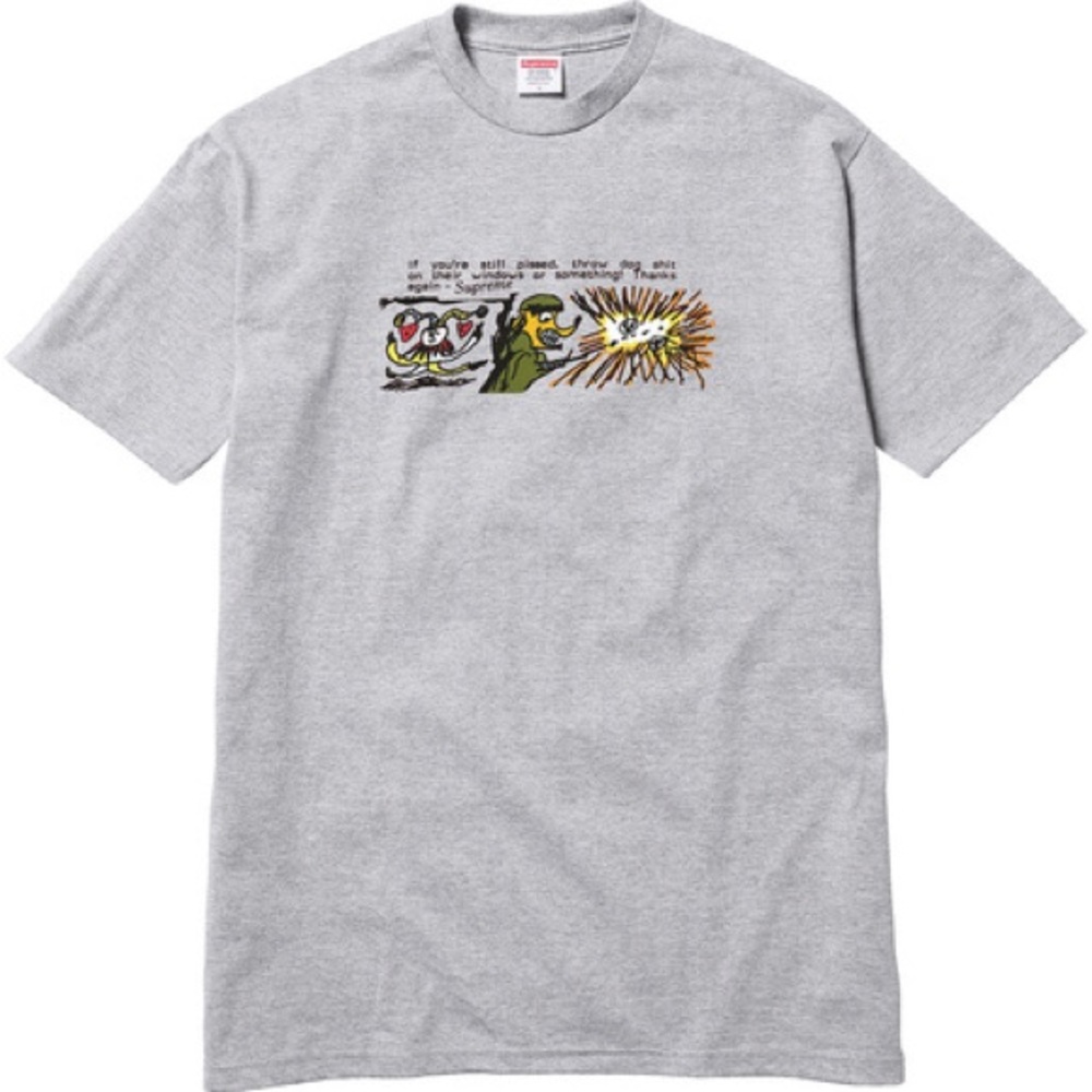 ❌SOLD❌ Supreme Grey Dog Sh*t Tee