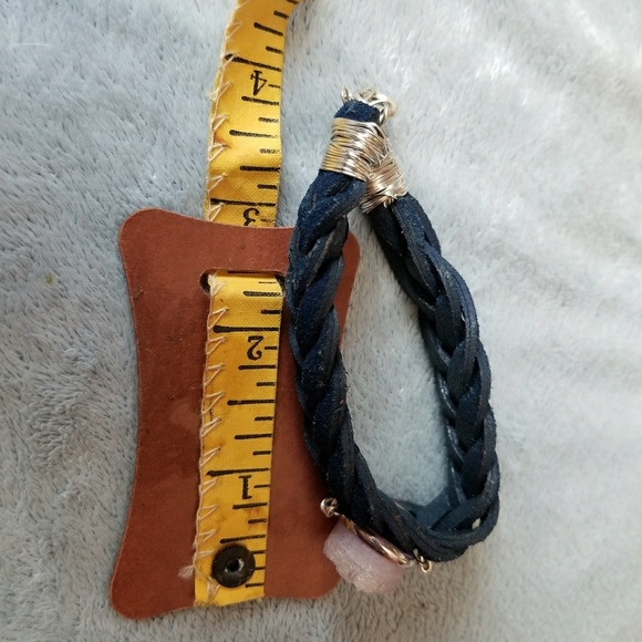 🌟NEW🌟 Leather & Druzzy Bracelet - Picture 5 of 5