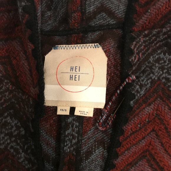 Anthropologie Hei Hei Aztec Hood Sweater XS-Small - Picture 5 of 8