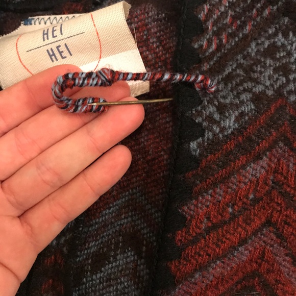 Anthropologie Hei Hei Aztec Hood Sweater XS-Small - Picture 6 of 8