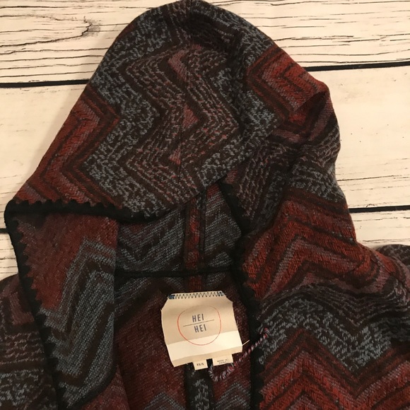 Anthropologie Hei Hei Aztec Hood Sweater XS-Small - Picture 7 of 8