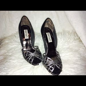 Badgley Mischka Vintage Chrome Heel