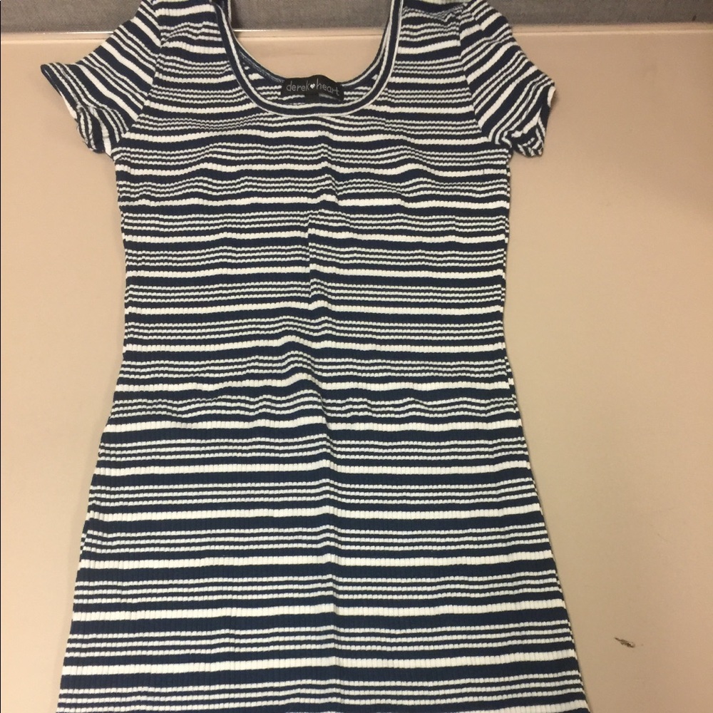 Navy Blue & White Dress