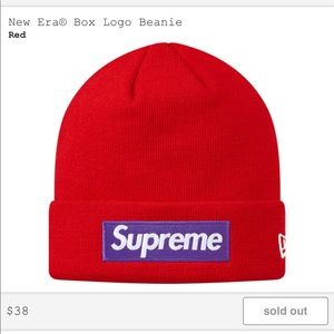 New era supreme box logo Beanie