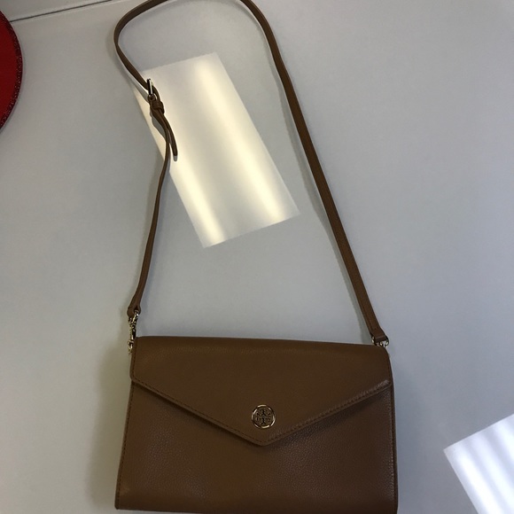 Authentic Tory Burch cross body. British tan
