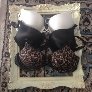 3 Victoria Secret Very Sexy Plunge Push-up Bras