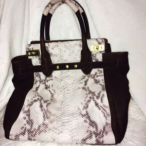 BE&D Large Snake Embossed Tote
