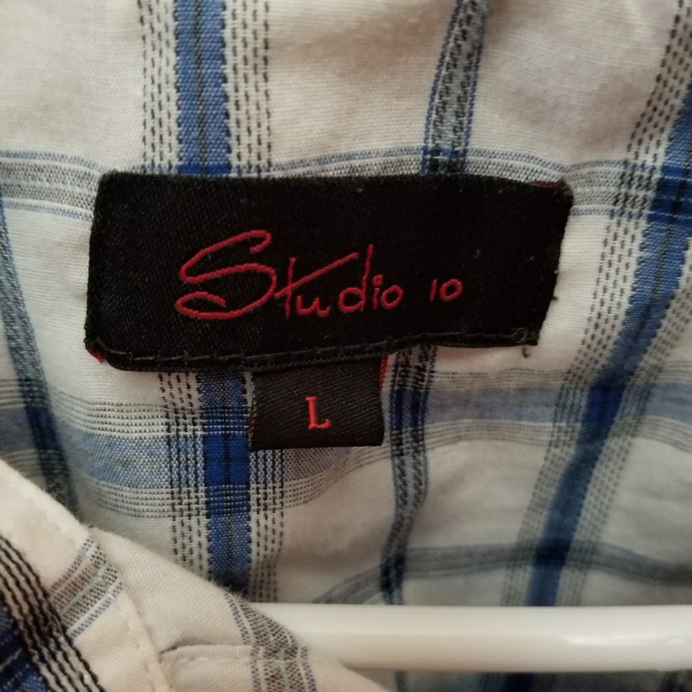 Studio 10 size L Pearl snap flannel - Picture 2 of 2