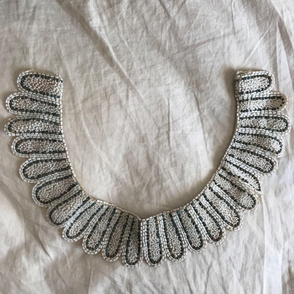 vintage beaded necklace collar choker