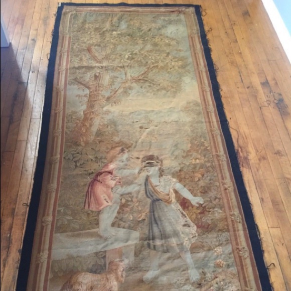 1894 Tapestry French Original very rare, 3’x12’ - Picture 2 of 7
