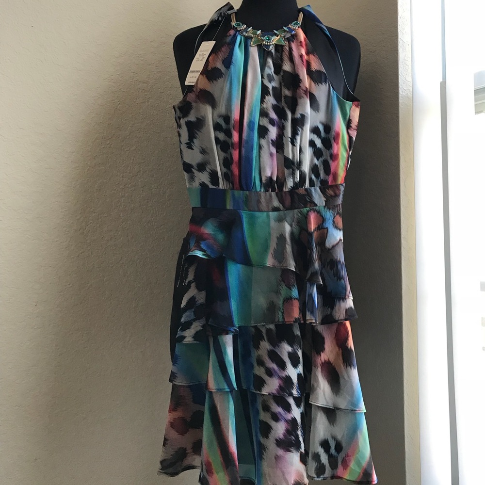Bebe fluffy cocktail dress
