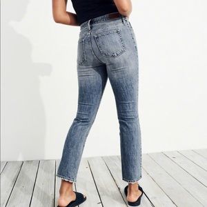 High-Rise Vintage Straight Ankle Jeans