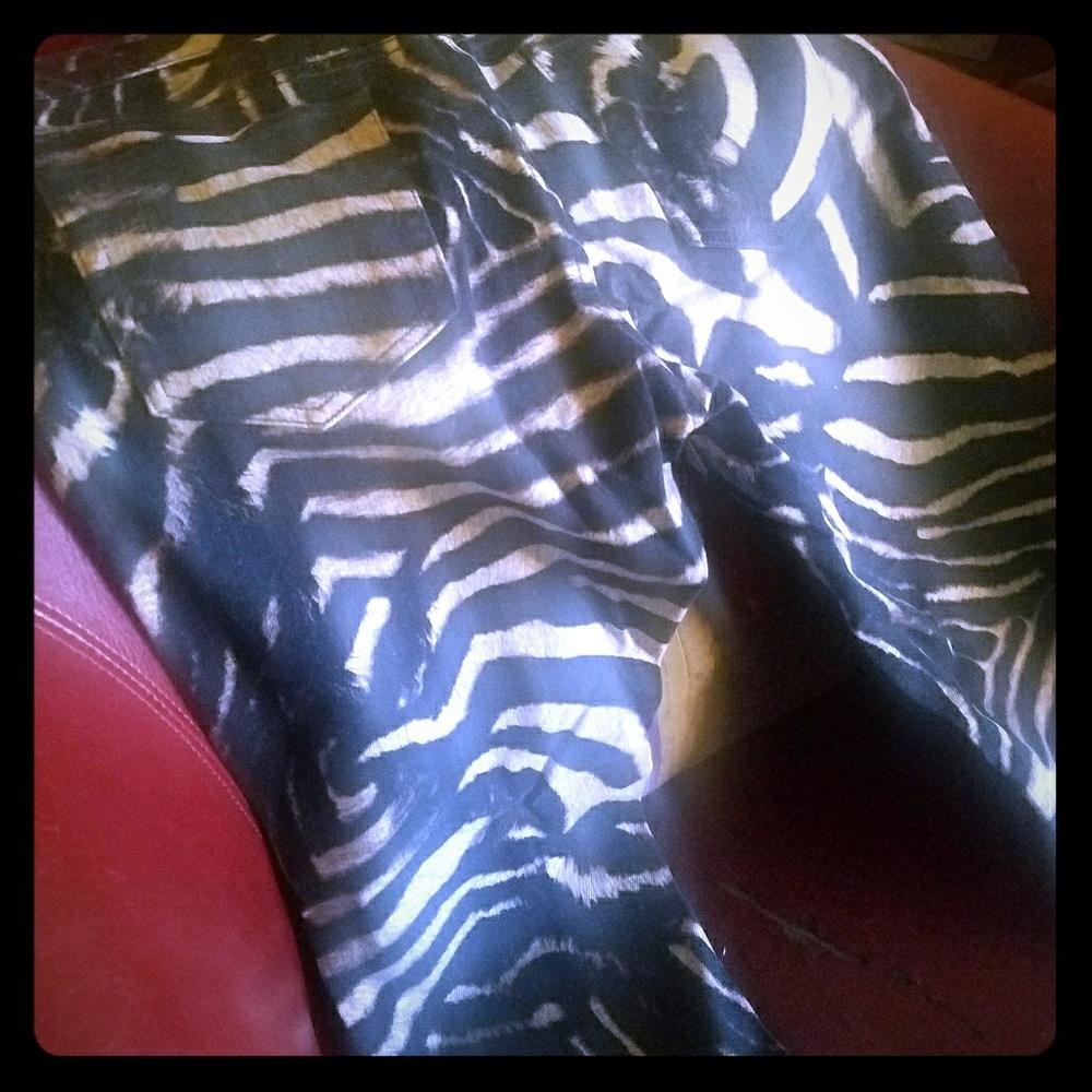 Ralph Lauren Denim & Supply zebra print jeans