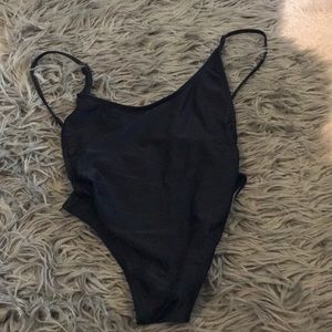 Black AA bathing suite// body suit