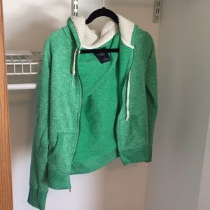 American Eagle Seafoam Green Zip Hoodie