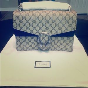 Dionysus GG Supreme Shoulder Bag, Beige/Ebony/Nero