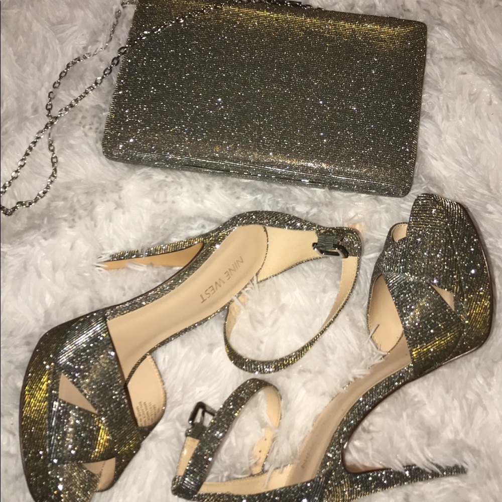 Nine West heels and clutch