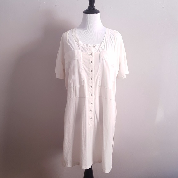 Calvin Klein Side Slit Long Shirtdress (NWOT) - Picture 4 of 6