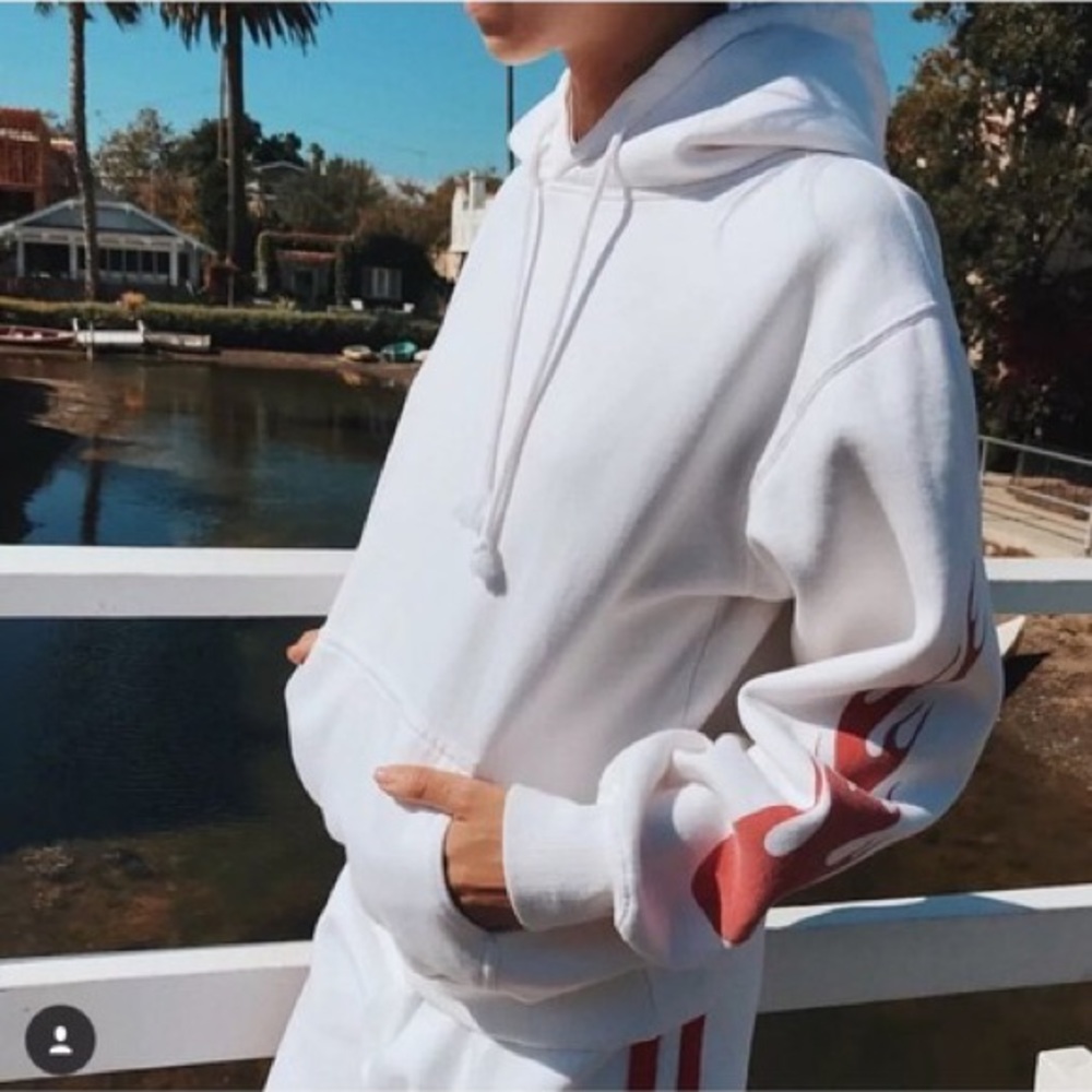 Brandy Melville Flames Hoodie