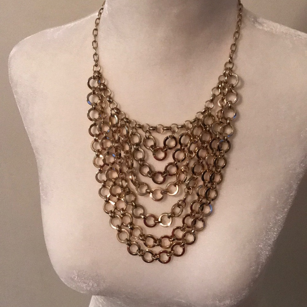 Express Gold MultiLayer Necklace - Picture 2 of 3
