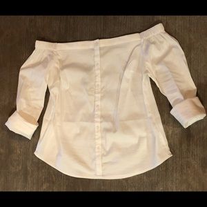 Off The Shoulder Button Down