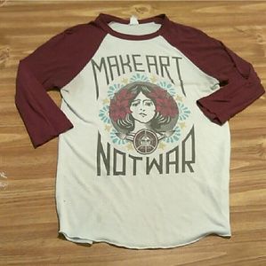 Obey make art not war shirt