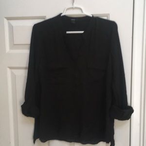 Black chiffon blouse