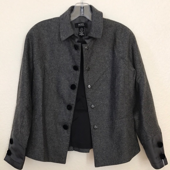 NWOT Body by Victoria Gray Wool peplum jacket sz 6 - Picture 5 of 8