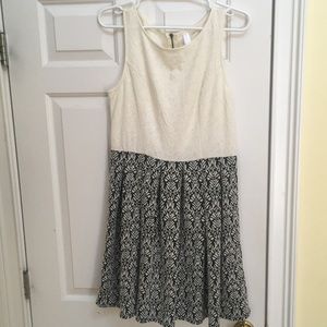 Black and off-white dress