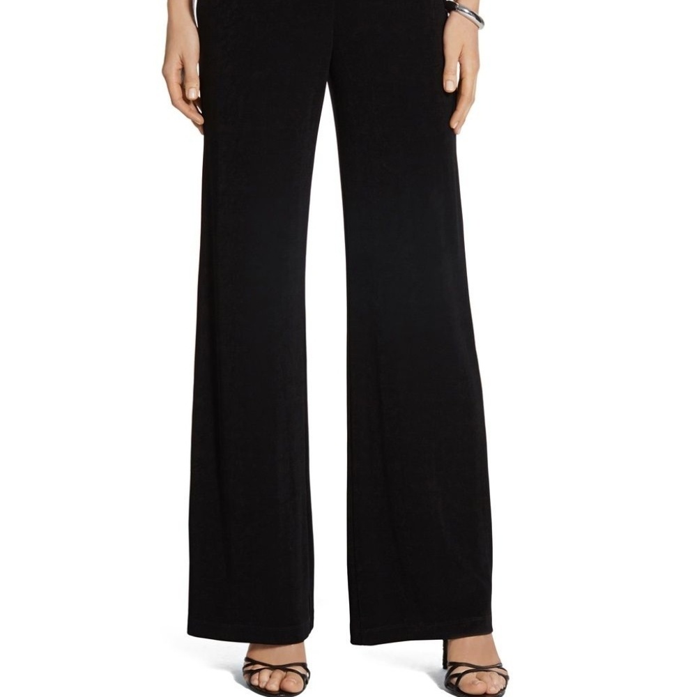 🆑 Chico's Black Wide Leg Twill Pants