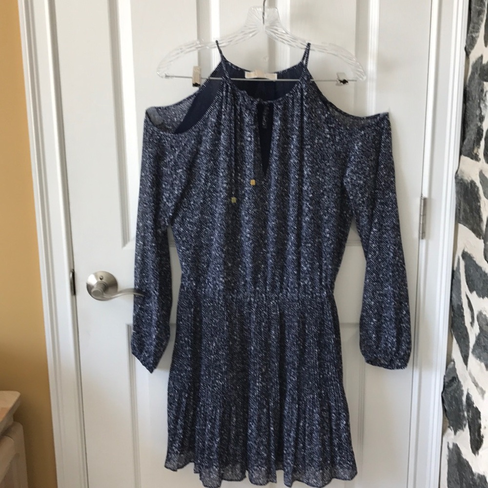 Navy blue and white Michael Kors dress